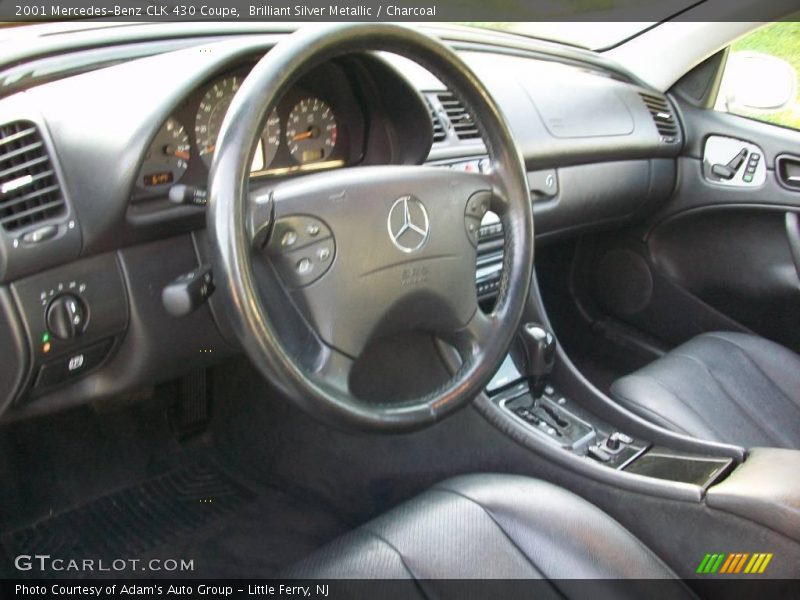 Brilliant Silver Metallic / Charcoal 2001 Mercedes-Benz CLK 430 Coupe