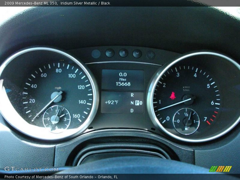 Iridium Silver Metallic / Black 2009 Mercedes-Benz ML 350