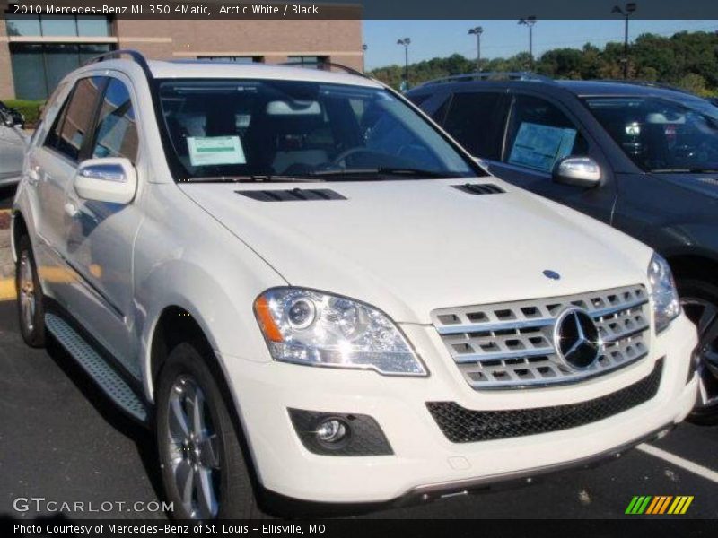 Arctic White / Black 2010 Mercedes-Benz ML 350 4Matic