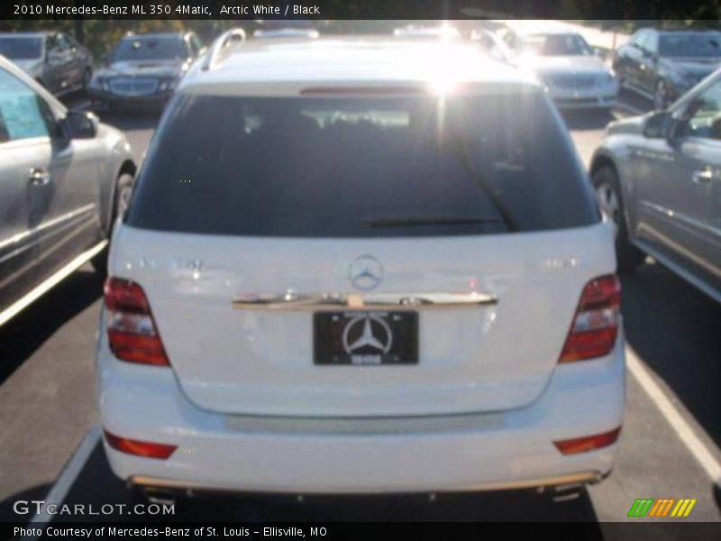 Arctic White / Black 2010 Mercedes-Benz ML 350 4Matic