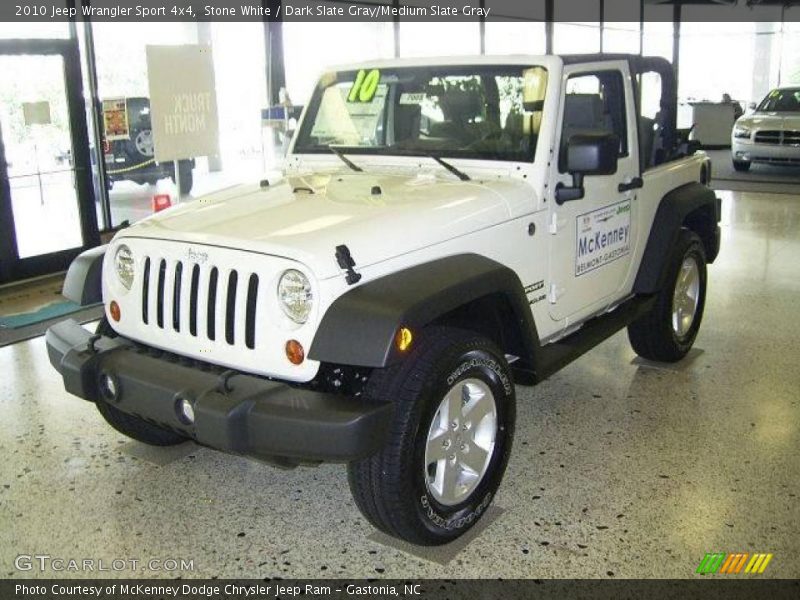 Stone White / Dark Slate Gray/Medium Slate Gray 2010 Jeep Wrangler Sport 4x4