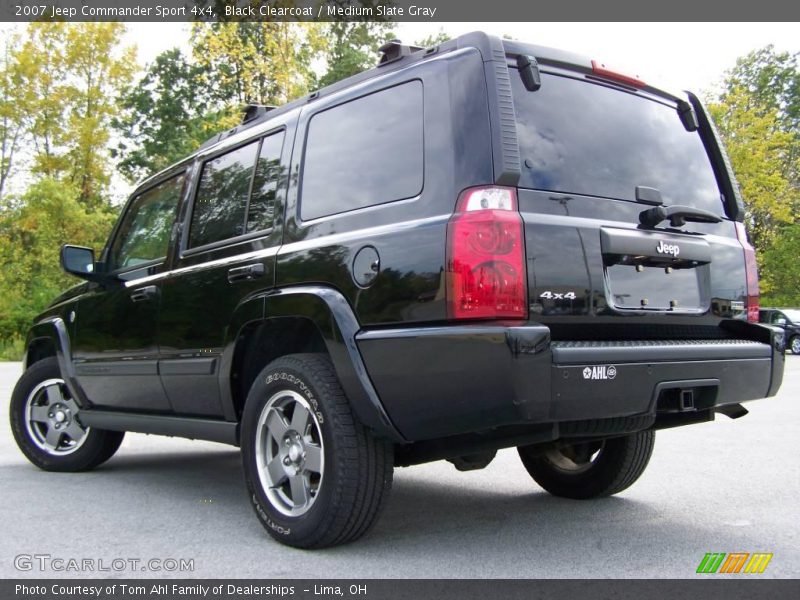 Black Clearcoat / Medium Slate Gray 2007 Jeep Commander Sport 4x4