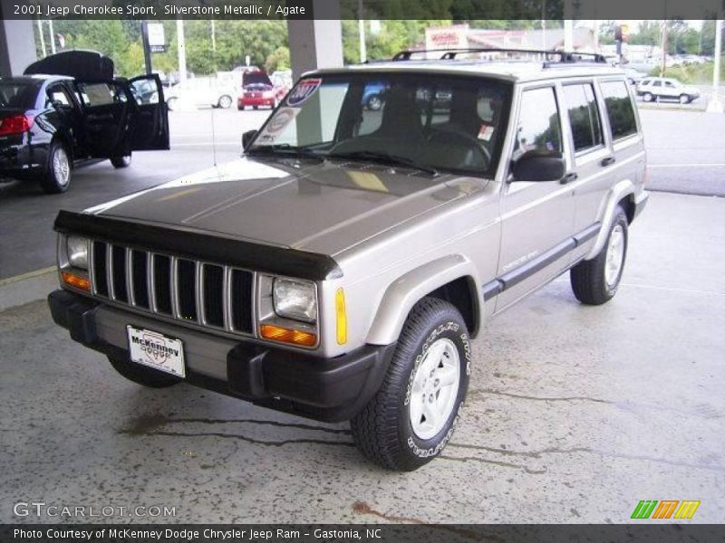 Silverstone Metallic / Agate 2001 Jeep Cherokee Sport
