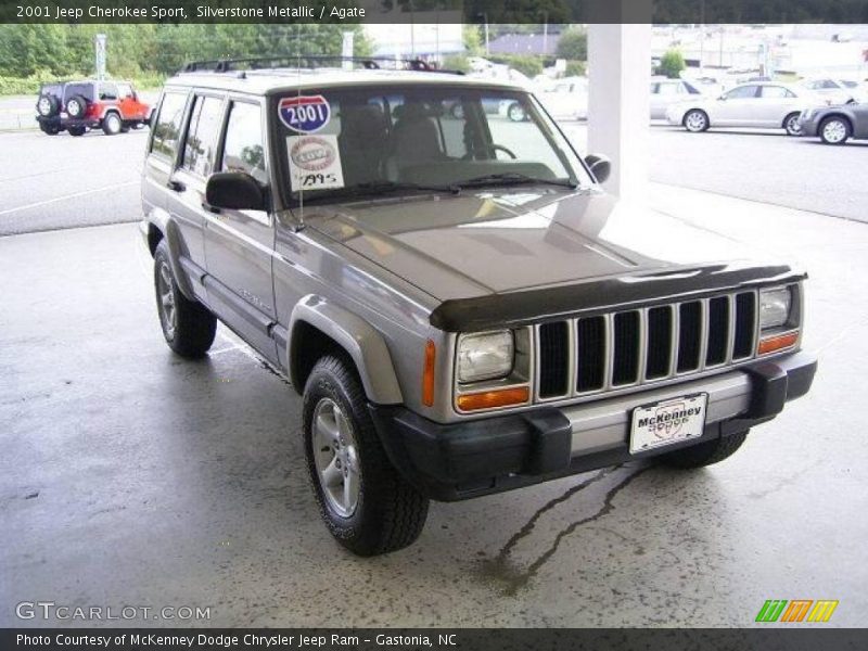 Silverstone Metallic / Agate 2001 Jeep Cherokee Sport