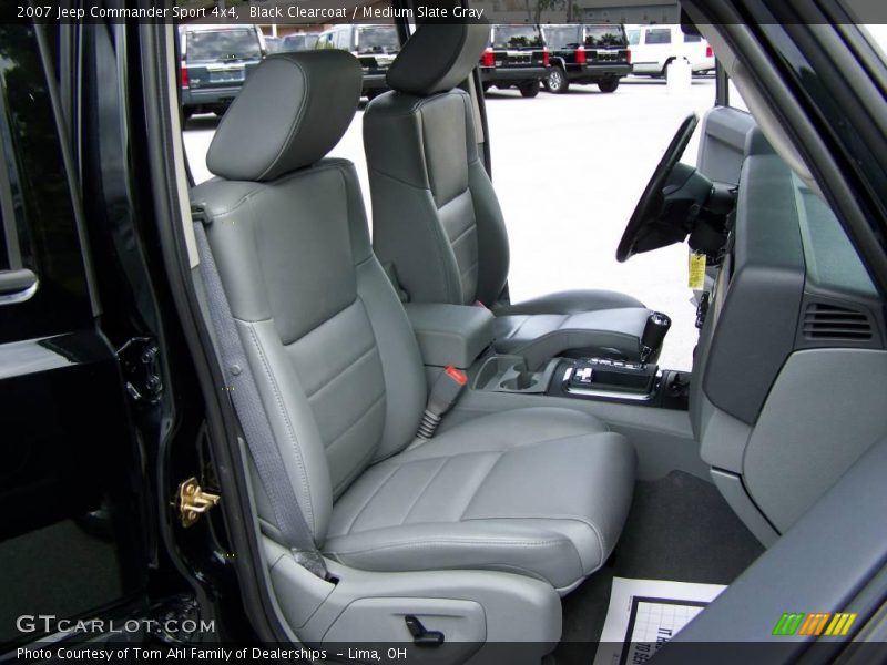 Black Clearcoat / Medium Slate Gray 2007 Jeep Commander Sport 4x4