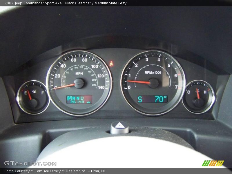 Black Clearcoat / Medium Slate Gray 2007 Jeep Commander Sport 4x4