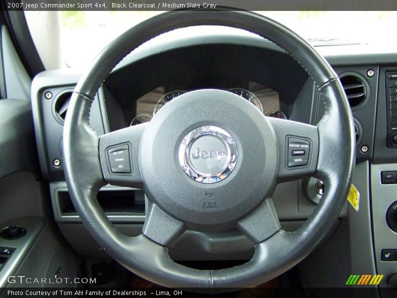 Black Clearcoat / Medium Slate Gray 2007 Jeep Commander Sport 4x4