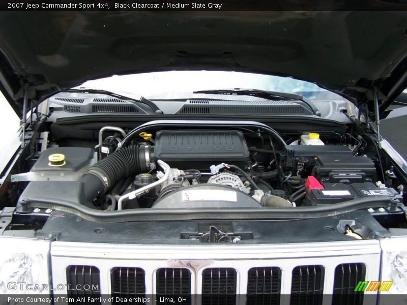 Black Clearcoat / Medium Slate Gray 2007 Jeep Commander Sport 4x4