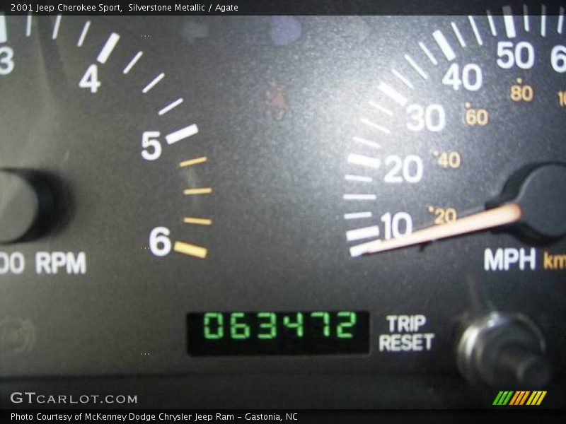 Silverstone Metallic / Agate 2001 Jeep Cherokee Sport