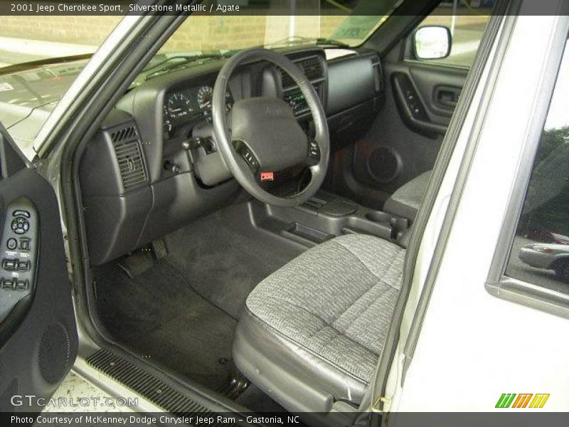 Silverstone Metallic / Agate 2001 Jeep Cherokee Sport
