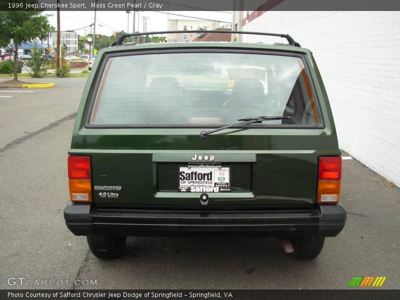 Moss Green Pearl / Gray 1996 Jeep Cherokee Sport