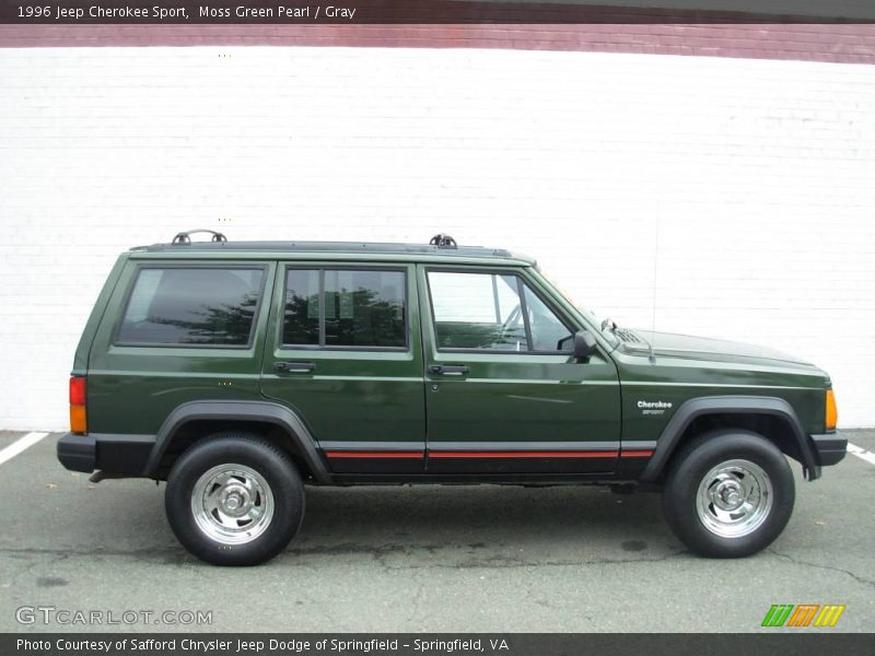 Moss Green Pearl / Gray 1996 Jeep Cherokee Sport