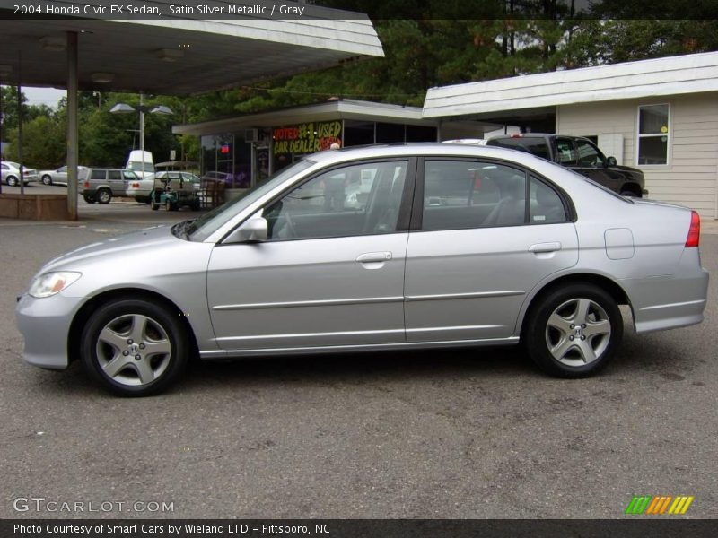 Satin Silver Metallic / Gray 2004 Honda Civic EX Sedan