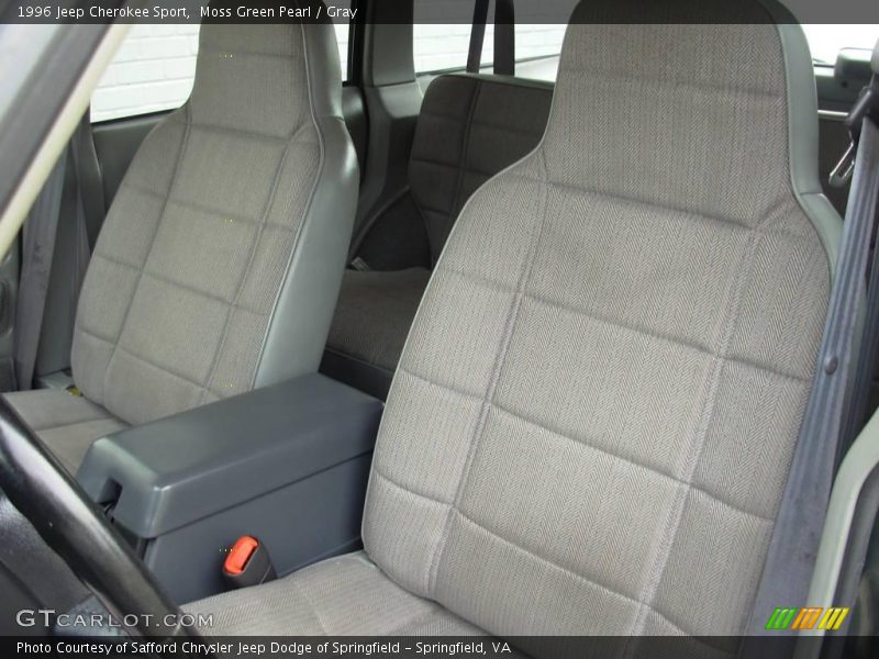 Moss Green Pearl / Gray 1996 Jeep Cherokee Sport