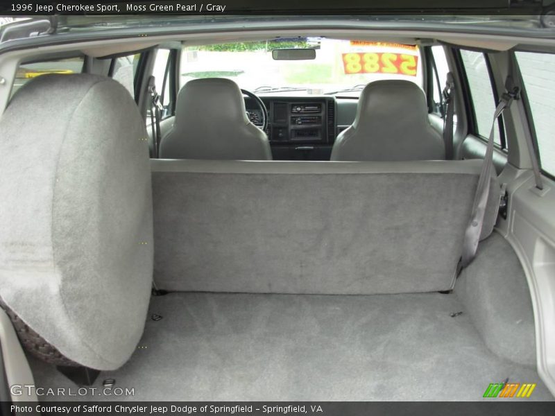 Moss Green Pearl / Gray 1996 Jeep Cherokee Sport