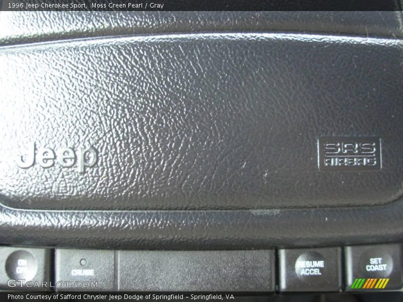 Moss Green Pearl / Gray 1996 Jeep Cherokee Sport
