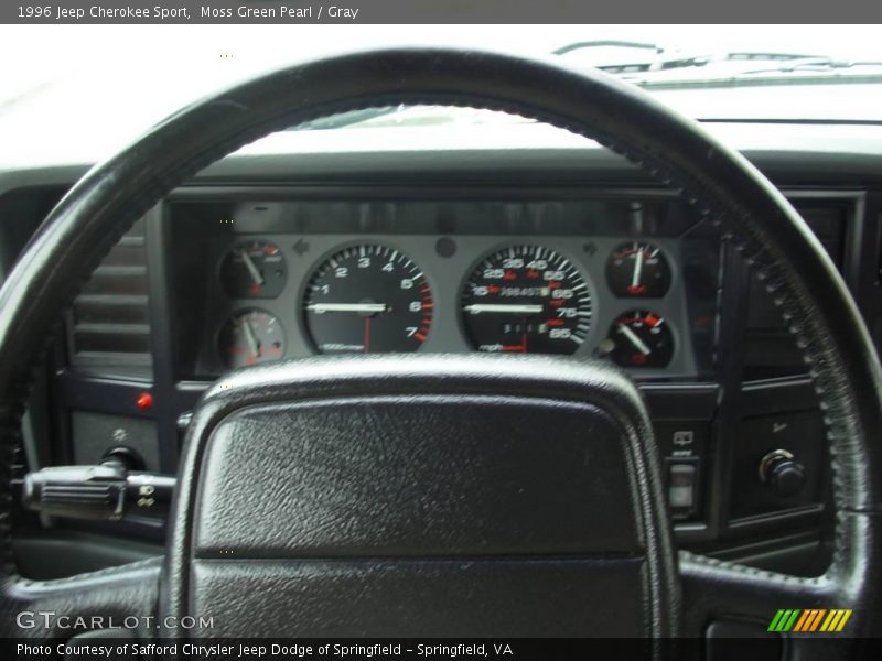 Moss Green Pearl / Gray 1996 Jeep Cherokee Sport