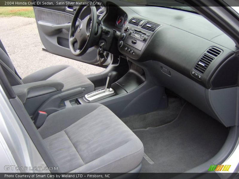 Satin Silver Metallic / Gray 2004 Honda Civic EX Sedan
