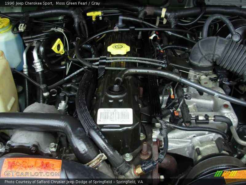 Moss Green Pearl / Gray 1996 Jeep Cherokee Sport