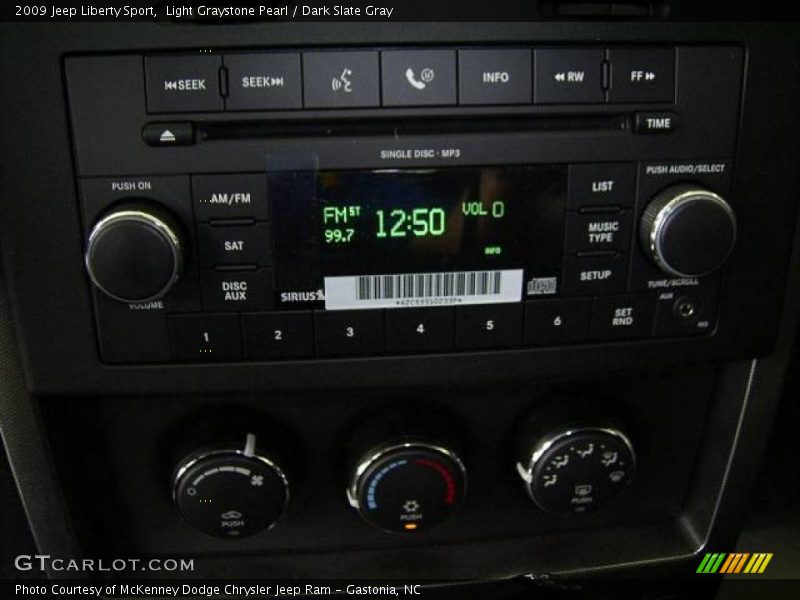 Light Graystone Pearl / Dark Slate Gray 2009 Jeep Liberty Sport