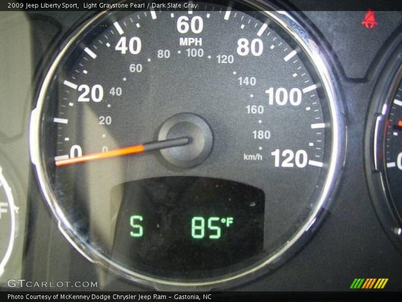 Light Graystone Pearl / Dark Slate Gray 2009 Jeep Liberty Sport