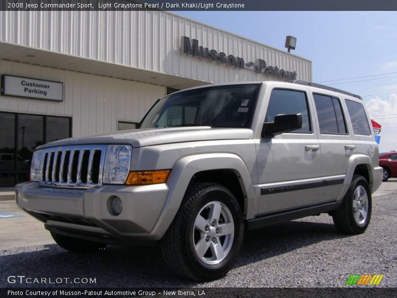 Light Graystone Pearl / Dark Khaki/Light Graystone 2008 Jeep Commander Sport