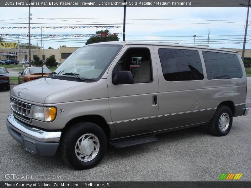 Light Parchment Gold Metallic / Medium Parchment 2002 Ford E Series Van E150 Passenger Traveler