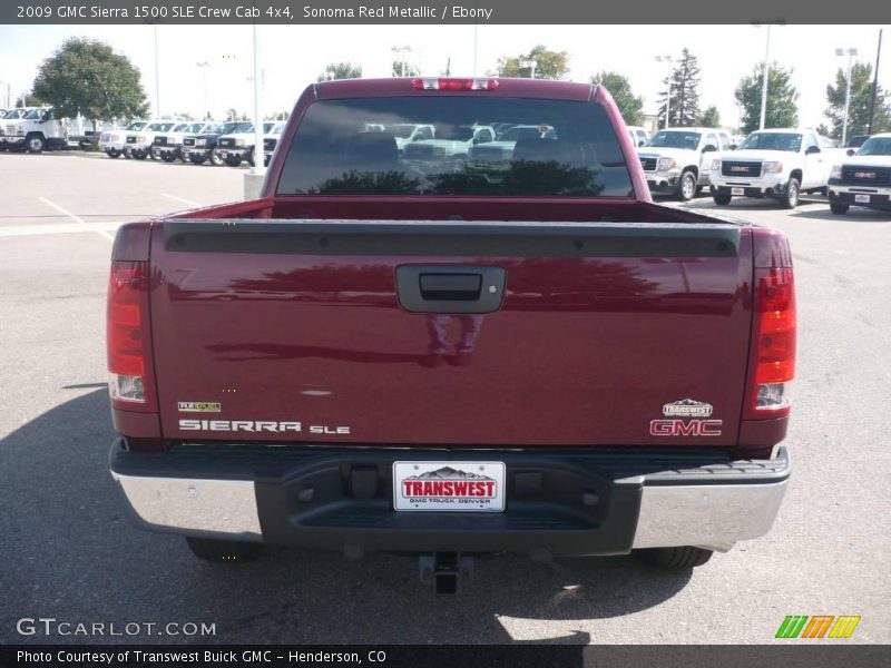 Sonoma Red Metallic / Ebony 2009 GMC Sierra 1500 SLE Crew Cab 4x4