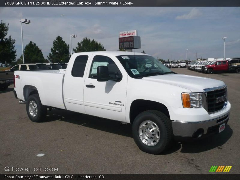 Summit White / Ebony 2009 GMC Sierra 2500HD SLE Extended Cab 4x4