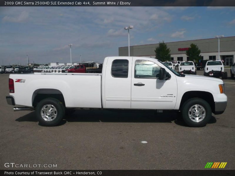 Summit White / Ebony 2009 GMC Sierra 2500HD SLE Extended Cab 4x4