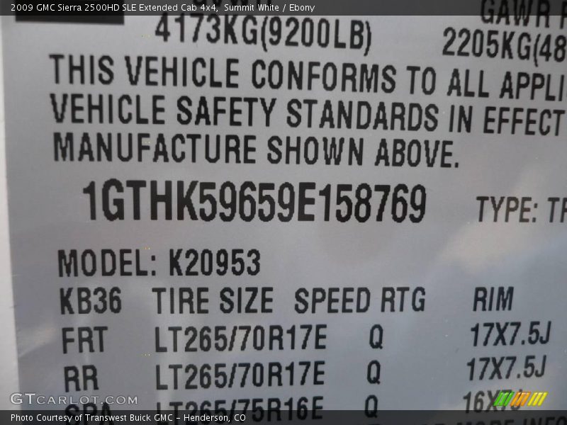 Summit White / Ebony 2009 GMC Sierra 2500HD SLE Extended Cab 4x4
