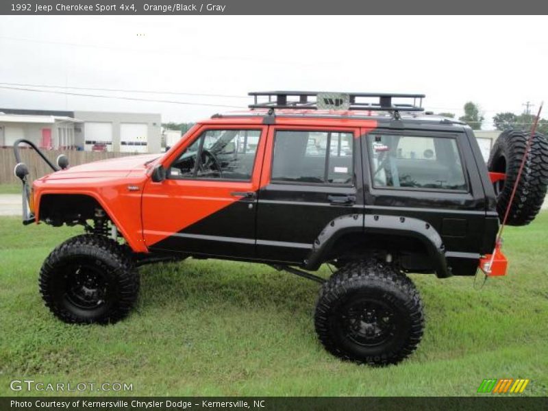 Orange/Black / Gray 1992 Jeep Cherokee Sport 4x4