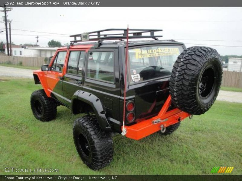 Orange/Black / Gray 1992 Jeep Cherokee Sport 4x4