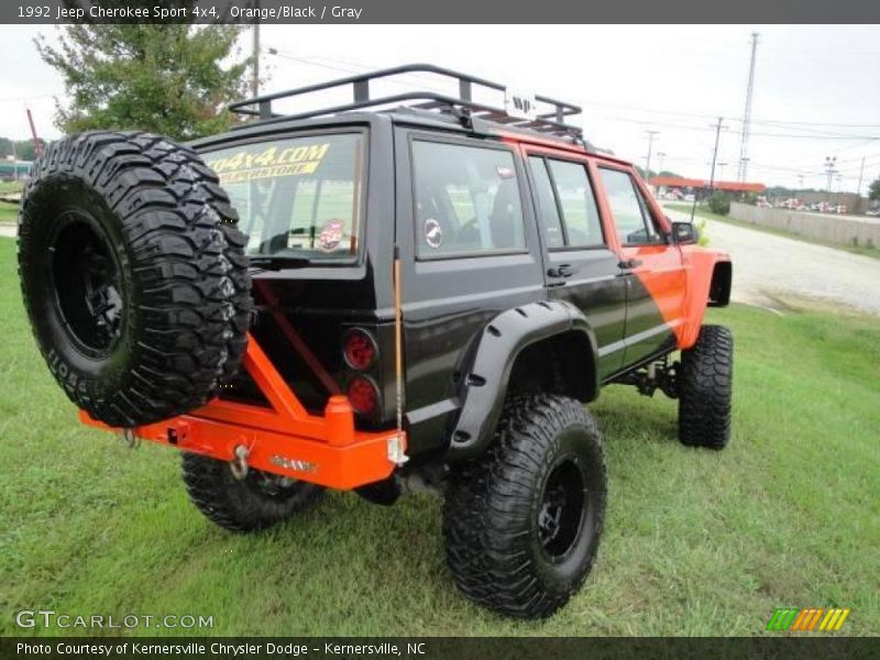 Orange/Black / Gray 1992 Jeep Cherokee Sport 4x4