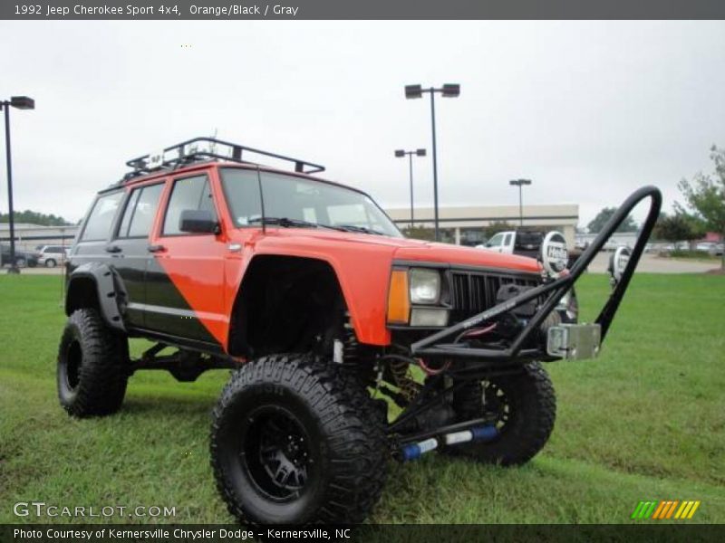 Orange/Black / Gray 1992 Jeep Cherokee Sport 4x4