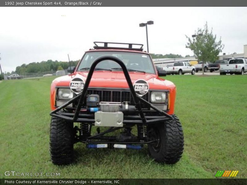 Orange/Black / Gray 1992 Jeep Cherokee Sport 4x4