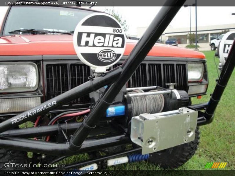 Orange/Black / Gray 1992 Jeep Cherokee Sport 4x4