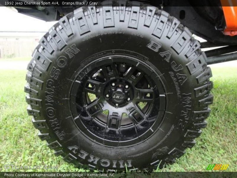 Orange/Black / Gray 1992 Jeep Cherokee Sport 4x4