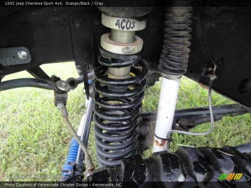 Orange/Black / Gray 1992 Jeep Cherokee Sport 4x4