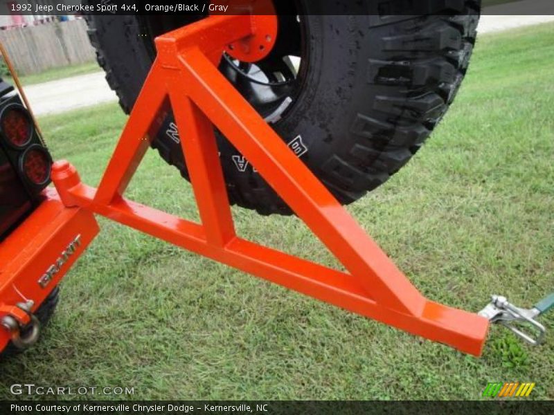 Orange/Black / Gray 1992 Jeep Cherokee Sport 4x4