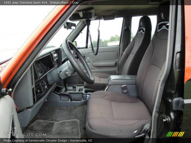 Orange/Black / Gray 1992 Jeep Cherokee Sport 4x4