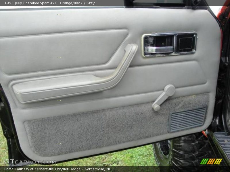 Orange/Black / Gray 1992 Jeep Cherokee Sport 4x4
