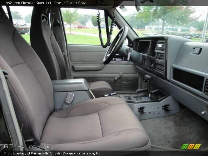 Orange/Black / Gray 1992 Jeep Cherokee Sport 4x4