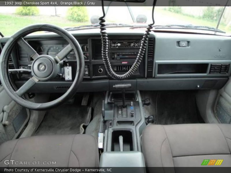 Orange/Black / Gray 1992 Jeep Cherokee Sport 4x4