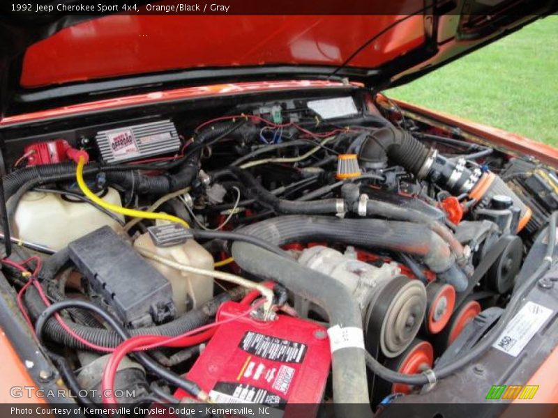 Orange/Black / Gray 1992 Jeep Cherokee Sport 4x4