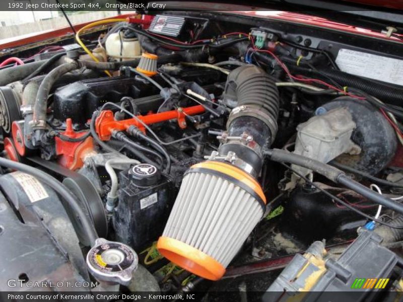 Orange/Black / Gray 1992 Jeep Cherokee Sport 4x4