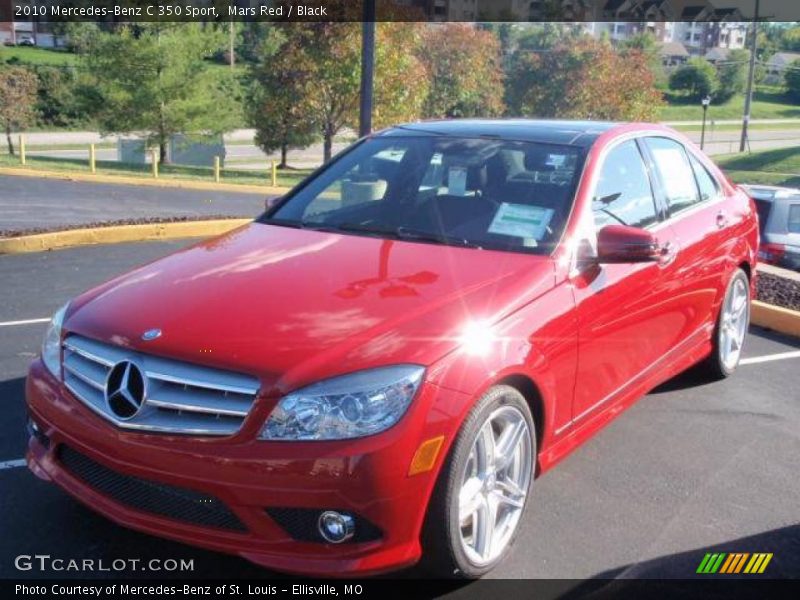Mars Red / Black 2010 Mercedes-Benz C 350 Sport