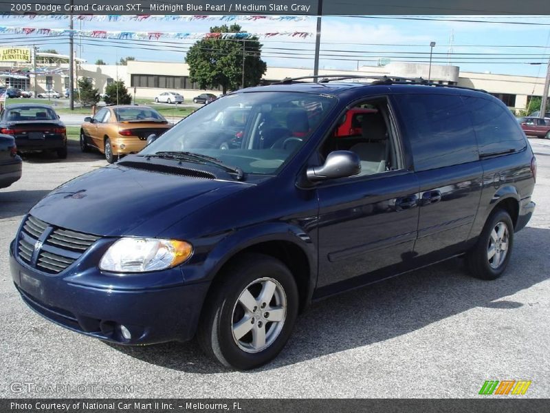 Midnight Blue Pearl / Medium Slate Gray 2005 Dodge Grand Caravan SXT