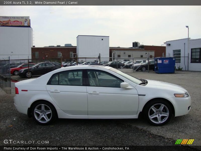 White Diamond Pearl / Camel 2006 Acura TL 3.2