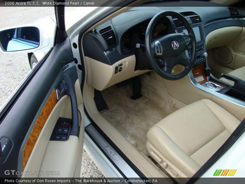 White Diamond Pearl / Camel 2006 Acura TL 3.2